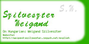 szilveszter weigand business card